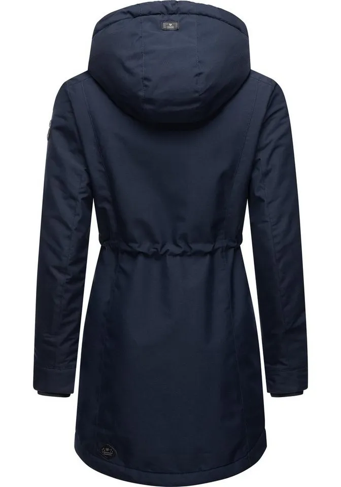 ragwear ragwear Winterjacke Dakkota Wasserdichter Winterparka mit Teddyfleece Innenfutter, Blau, – Produktbild 3 von 4