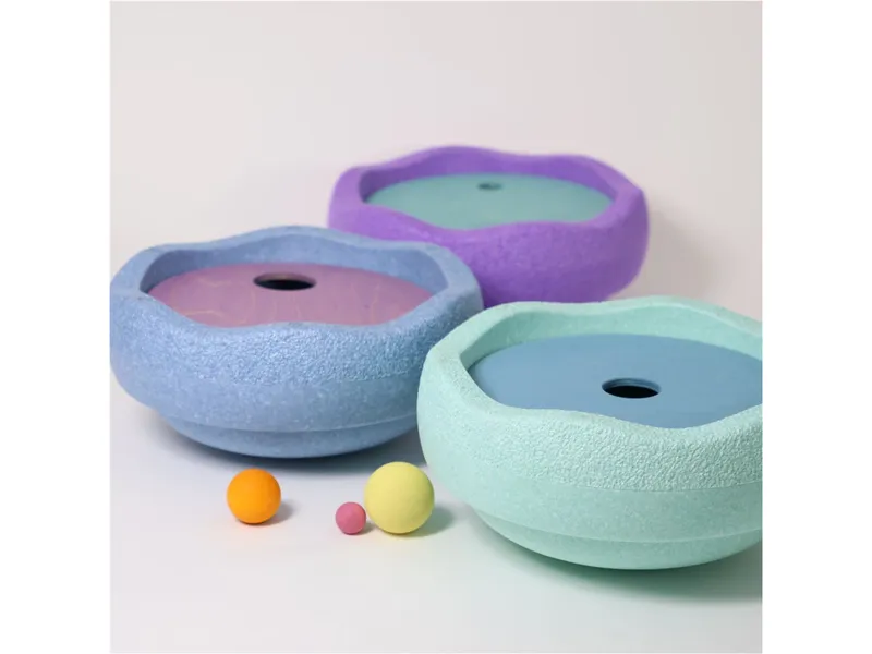 Grimms Grimms GRIMM’S x Stapelstein® Kullerscheiben cool pastell Scheiben Ø 21,4 cm , Kugeln Ø 20,35,45 mm – Produktbild 2 von 2