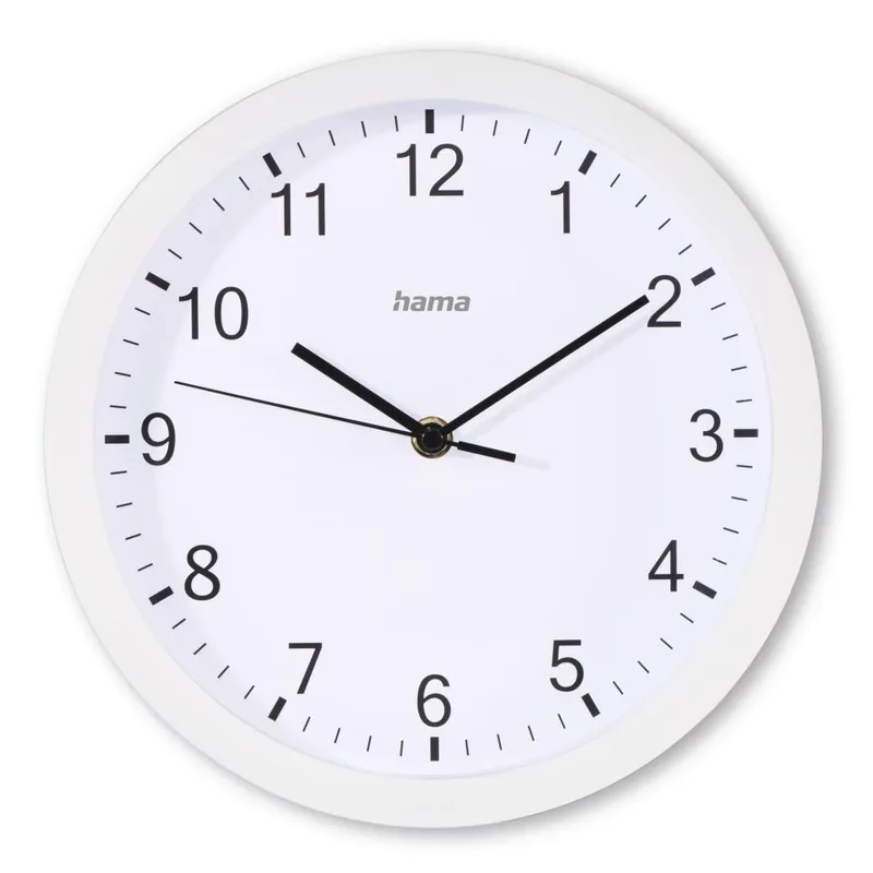 Hama Hama Wanduhr "Elba", Ø 25 cm, ohne Ticken, Weiß – Produktbild 5 von 5