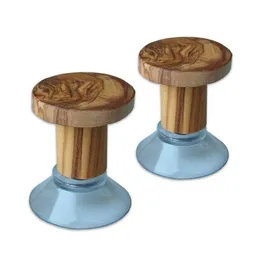 Olivenholz erleben Olivenholz erleben Handtuchhaken PLOP mit Gumminoppen - 2er Set – Produktbild 1 von 1