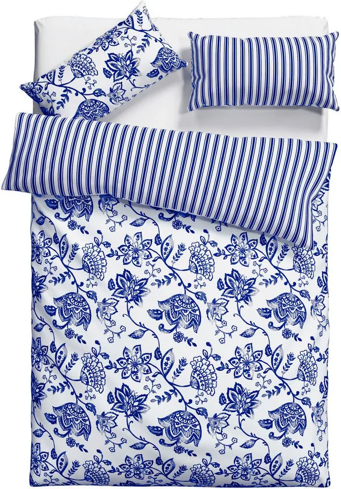 OTTO home Bettwäsche Nordby, Flanell, 2 teilig, Bettwäsche aus Baumwolle, skandinavisches Design, ab Größe 135x200 cm, Blau, – Produktbild 6 von 6