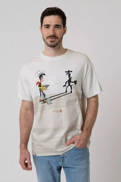 Bavarian Caps Bavarian Caps Herren T-Shirt Lucky Luke: Schatten, Beige, – Produktbild 1 von 3