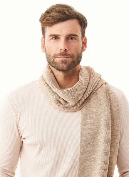ORGANICATION ORGANICATION Unisex Strickschal aus Bio-Baumwolle, Natur(beige), – Produktbild 1 von 4