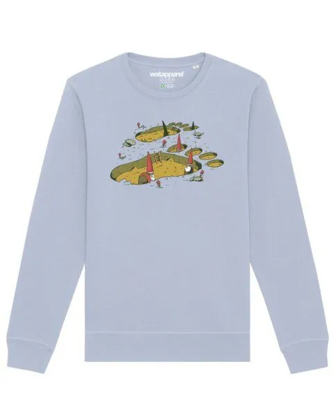 watapparel watapparel Sweatshirt Unisex Gnome Footprint, Serene blue, – Produktbild 1 von 4