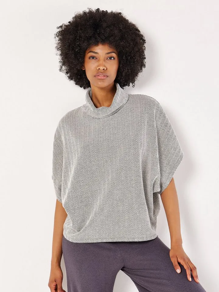 Apricot Apricot Fledermausshirt Chevrondesign mit Fledermausärmeln, Schwarz, – Produktbild 1 von 4