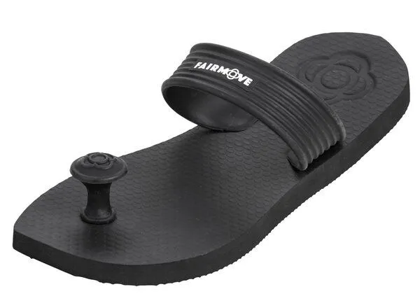 Fair Move Fair Move Sandals - Zehentrenner aus fair gehandeltem Naturkautschuk, Schwarz, – Produktbild 1 von 1