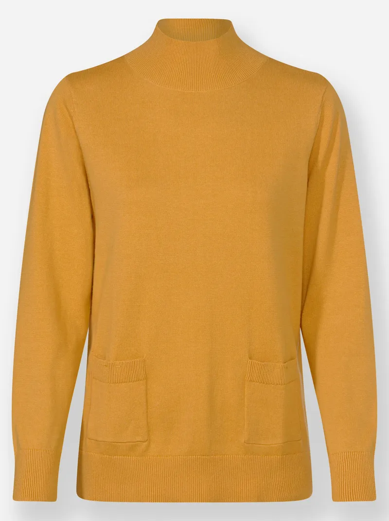 Witt Stehkragenpullover ocker, Ocker, – Produktbild 2 von 2
