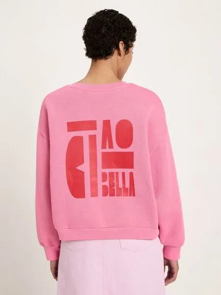 LANIUS LANIUS Statementsweatshirt Pullover aus Bio-Baumwolle, Pink (bright-orchid), – Produktbild 1 von 4