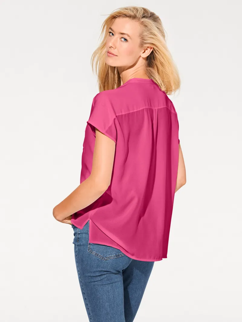 heine Kurzarm-Bluse pink, Pink, – Produktbild 2 von 2
