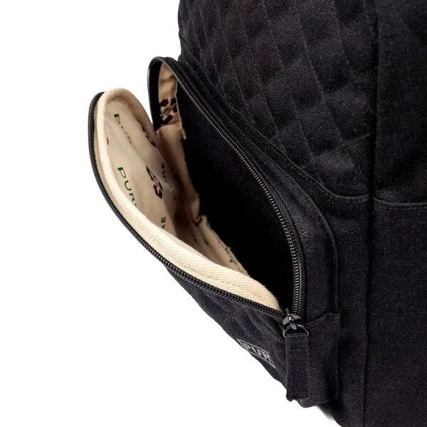 Pure Pure HP-0035 Hanf City-Rucksack M in Steppoptik, Black, – Produktbild 4 von 4