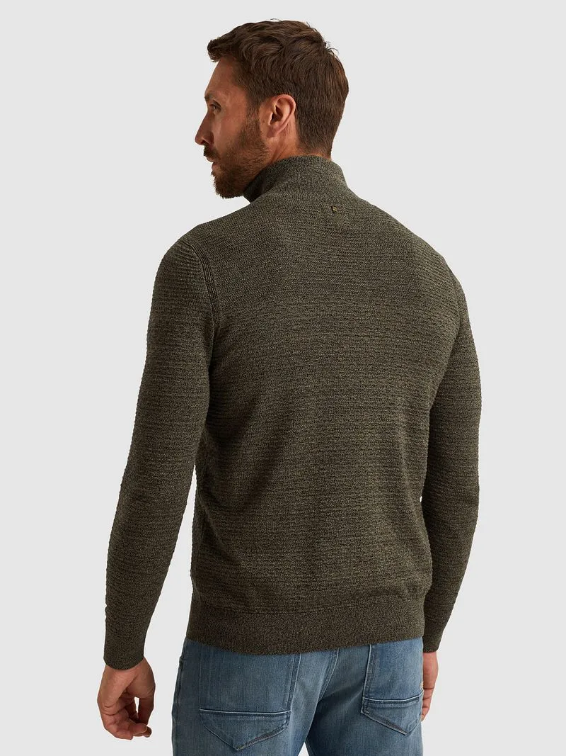 PME Legend PME Legend Half Zip Structure Mouliné Sweater Dusky Grün - Größe XXL, Dunkelgrün, – Produktbild 4 von 4