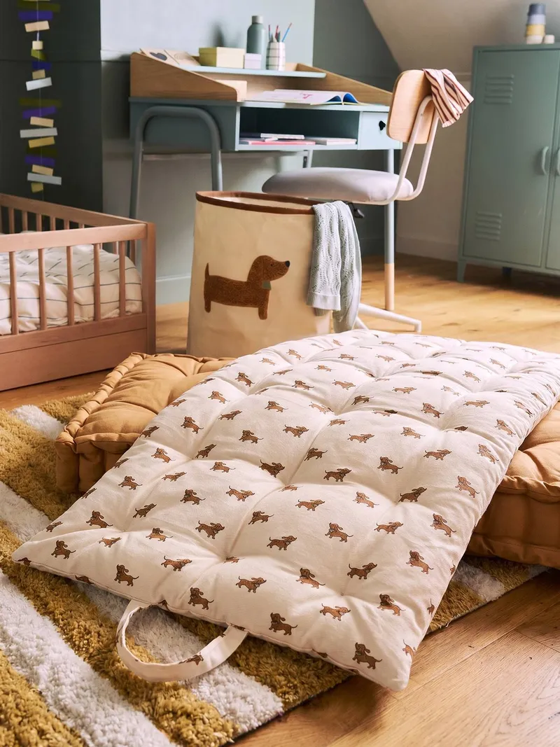 Vertbaudet Bodenmatratze DACKEL 100x50 cm Kinderzimmer, Beige, – Produktbild 1 von 4