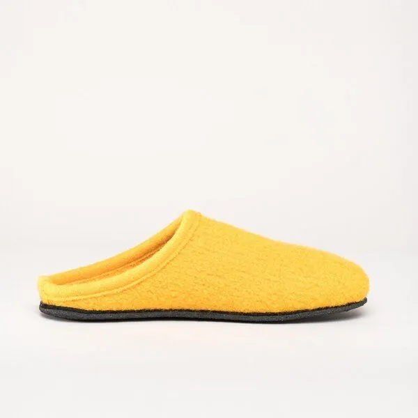Gottstein Gottstein Filz-Hausschuh Alpine Light - Damen & Herren Pantoffel aus 100% Schurwolle, Gelb, – Produktbild 3 von 4