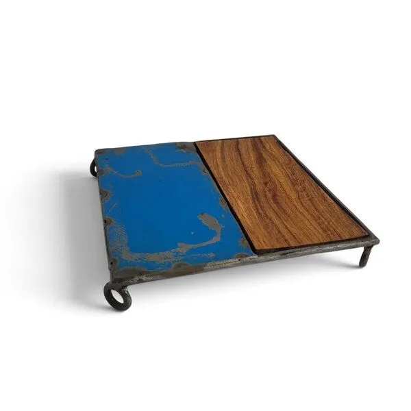 Moogoo Creative Africa Moogoo Creative Africa Untersetzer "Bois & Métal", Blau, – Produktbild 3 von 3