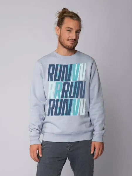 watapparel watapparel Sweatshirt Unisex Run, Run, Run blue, Serene blue, – Produktbild 2 von 4