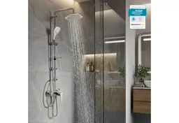 Hansgrohe Hansgrohe Duscharmatur Vernis Blend Einhebelmischer Set mit Aloni Handbrause und Regendusche (Spar-Set) Aufputz Wandmontage, Armatur in chrom oder schwarz matt – Produktbild 1 von 1