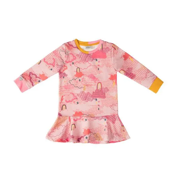 Marraine Kids Marraine Kids Sweatkleid mit Alloverdruck Rainbowstar – Produktbild 1 von 4