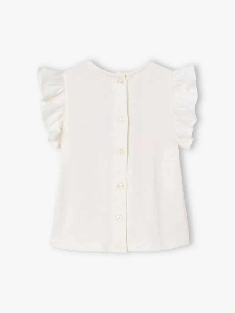Vertbaudet Mädchen Baby T-Shirt, Vanille, – Produktbild 4 von 4