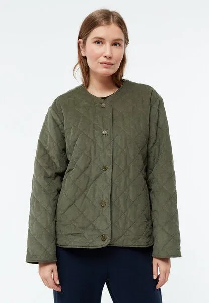 Givn Berlin Givn Berlin Steppjacke GBBETHANY aus Babycord, Dark khaki, – Produktbild 1 von 4