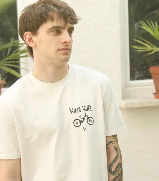 päfjes päfjes MTB Fahrrad T-Shirt | Wilde Wutz Tiermotiv Shirt | Geschenk für Downhill |Siebdruck | Fair Wear Baumwolle | Fullfacehelm Fully | – Produktbild 2 von 4