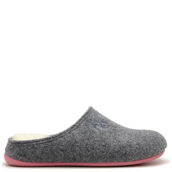 thies thies 1856 ® Recycled Wool Slipper, aus Wolle und Bio-Schurwolle, fair produziert, Grey rose (grau), – Produktbild 1 von 4