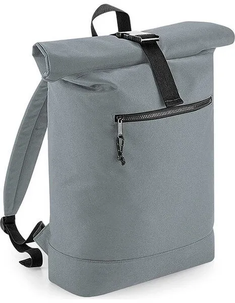 BagBase BagBase Recycelter Roll-Top Rucksack Notebook Fach, Navy, – Produktbild 2 von 7