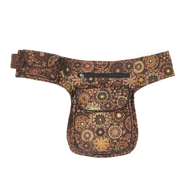 short'n'pietz short'n'pietz handgenähte Gürteltasche mit verstellbarem Gürtel, Braun, – Produktbild 2 von 8