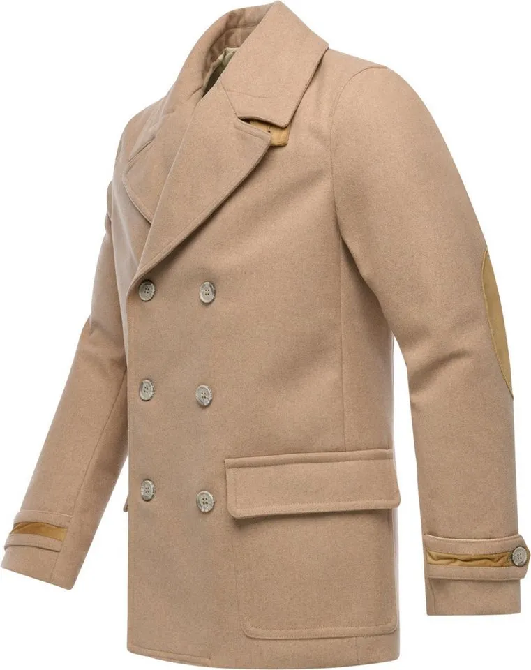ragwear ragwear Kurzmantel Parr YOUMODO klassischer Herren Wintermantel mit Reverskragen, Braun, – Produktbild 3 von 4