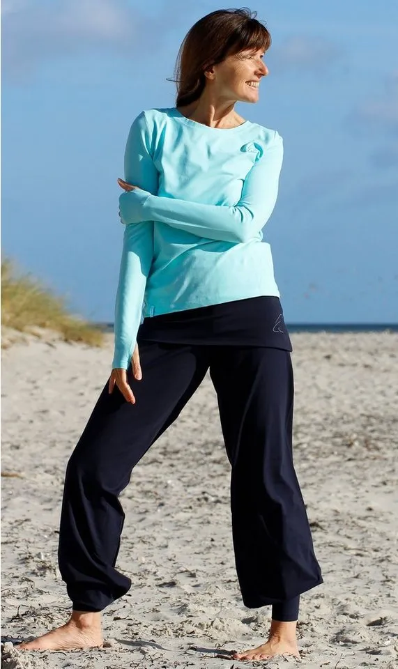 ESPARTO ESPARTO Yogashirt Langarmshirt Vicitra Ärmel mt Daumenloch, Grün, – Produktbild 4 von 4