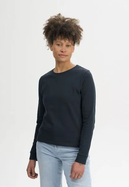 MELA MELA Langarmshirt schwer Style AASTHA aus 100% Bio-Baumwolle, Navy, – Produktbild 1 von 4