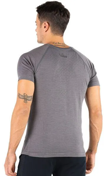 Woolona Woolona Kurzarmshirt - JUNO - Nahtlos, Grau, – Produktbild 3 von 4
