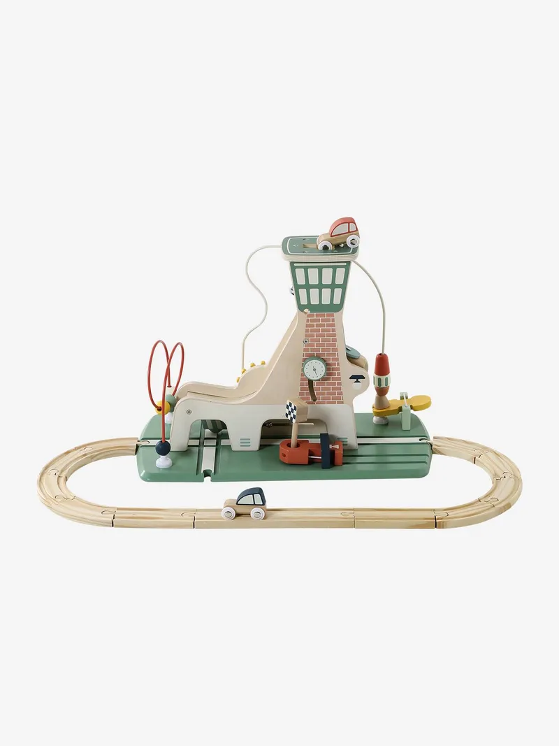 Vertbaudet Activity-Turm mit Rampe für Kinder, Braun, – Produktbild 4 von 4