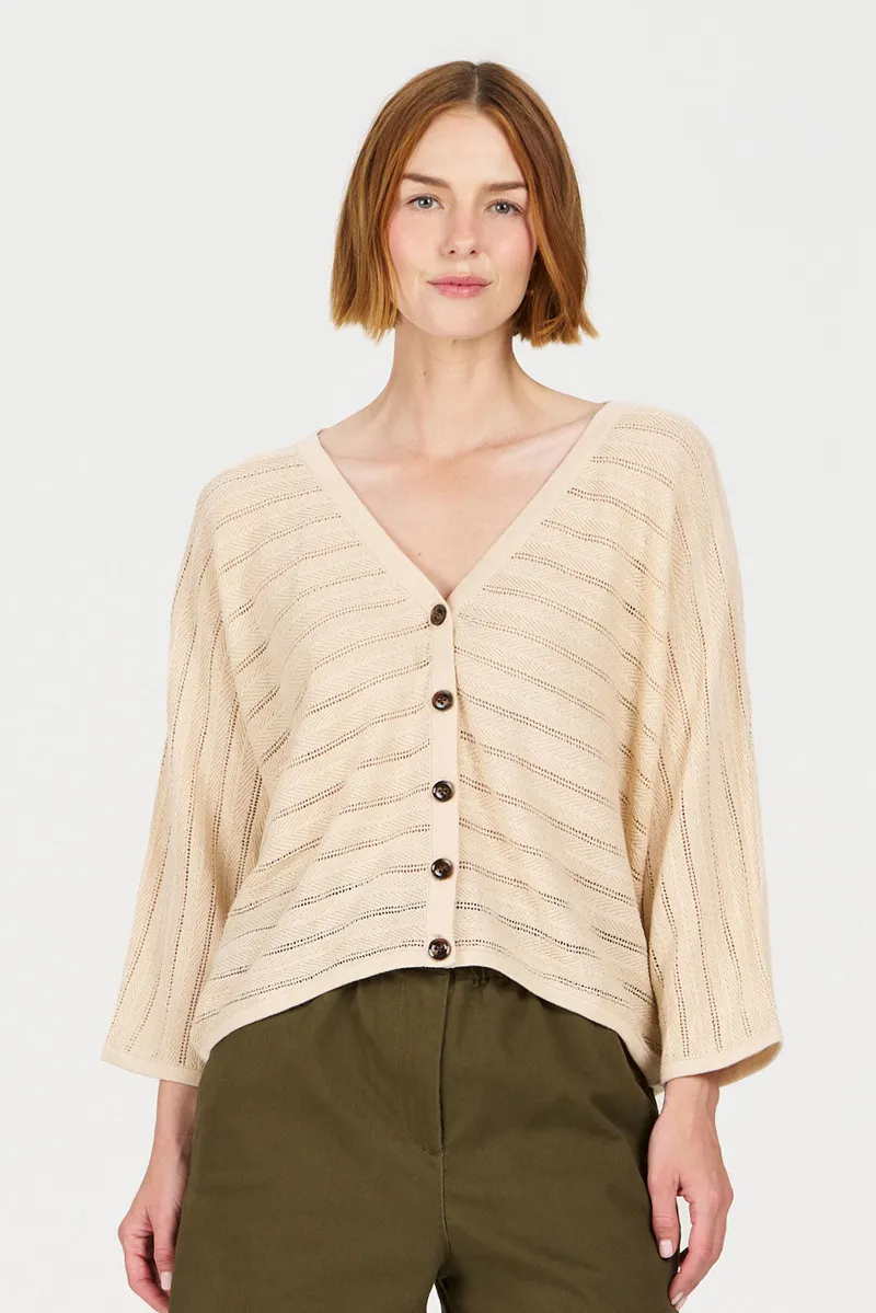 KOMODO KOMODO Damen vegan Pullover Mali Batwing Sand, Beige, – Produktbild 2 von 2