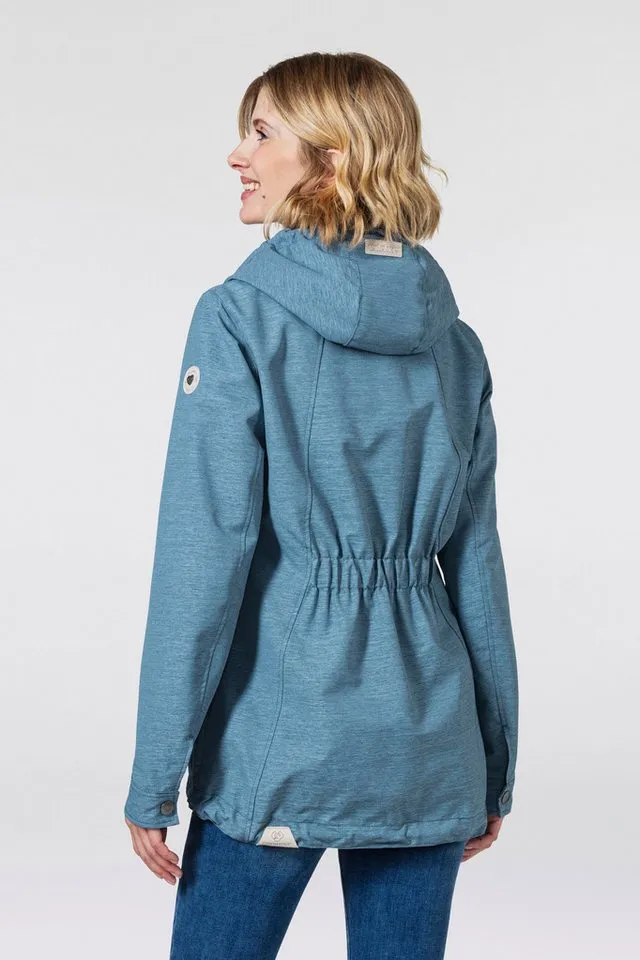 ragwear ragwear Funktionsjacke ZUZKA stylische Übergangs-Outdoor-Jacke Water repellent coating, Blau, – Produktbild 4 von 5