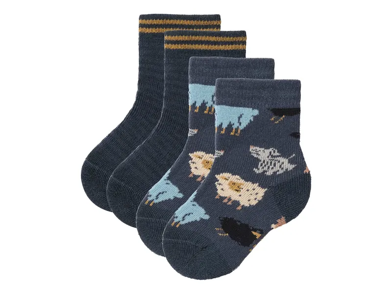 People Wear Organic People Wear Organic 2er-Pack Frottee-Socken schieferblau mix Gr. 22-24, Blau, – Produktbild 1 von 2