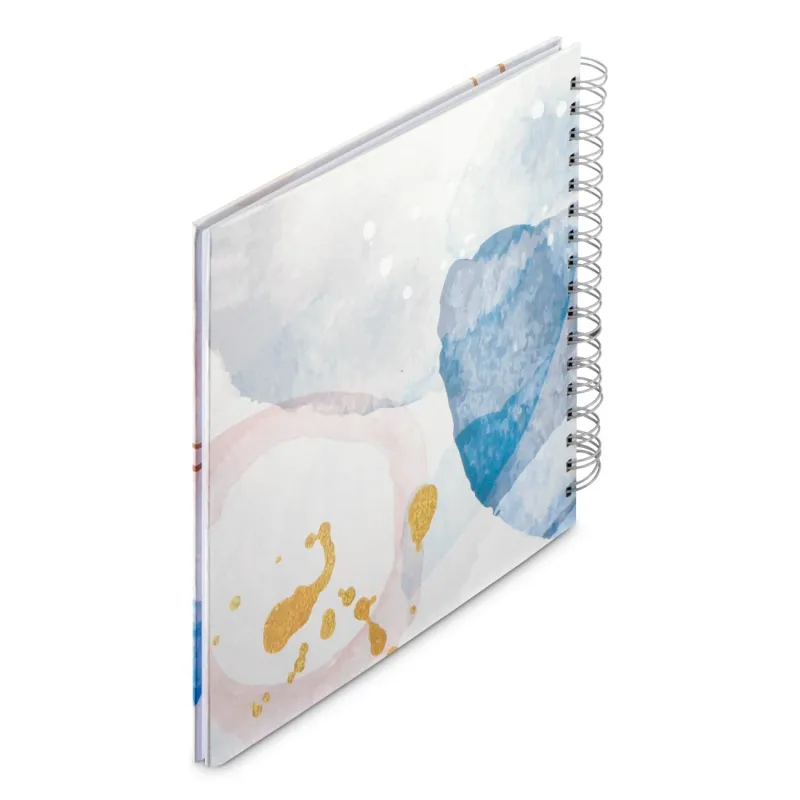 Hama Hama Spiral-Album "Watercolor", 28x24 cm, 50 weiße Seiten, Blau – Produktbild 2 von 5
