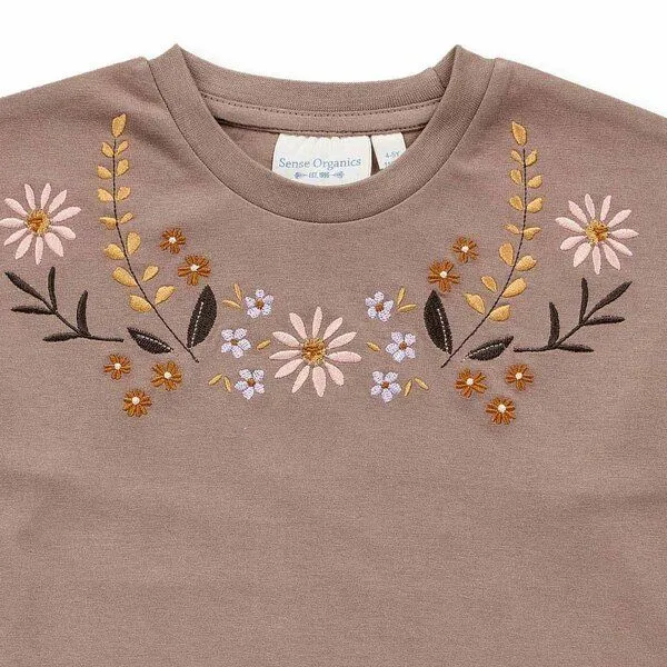 Sense Organics sense-organics Mädchen Langarmshirt mit Blumenstickerei, Modell KLARA von Sense Organics – Produktbild 2 von 3