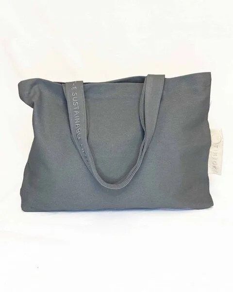 TINTOK TINTOK Rima Canvas Tasche 100 % Bio-Baumwolle GOTS-zertifiziert, Ultimate grey, – Produktbild 3 von 4