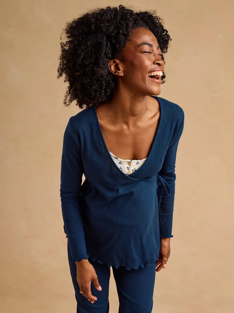 Envie De Fraise 3-teiliges Loungewear-Set für Schwangerschaft & Stillzeit ENVIE DE FRAISE, Marine, – Produktbild 4 von 4
