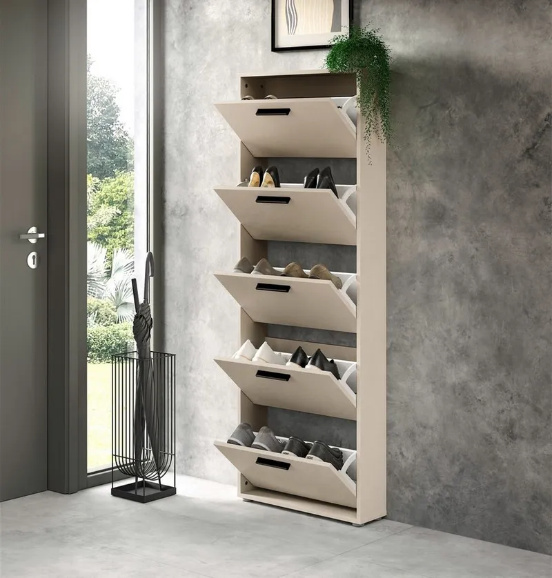 PREISBRECHER Schuhkipper Sam, ca. 10 Paar Schuhe, in Kaschmir - 59x169x17cm (BxHxT) – Produktbild 4 von 5