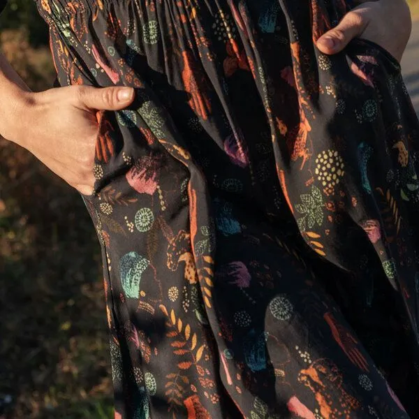 WiDDA berlin WiDDA berlin Kleid MIXI night/ afri Print aus ECOVERO®, Bunt, – Produktbild 3 von 4