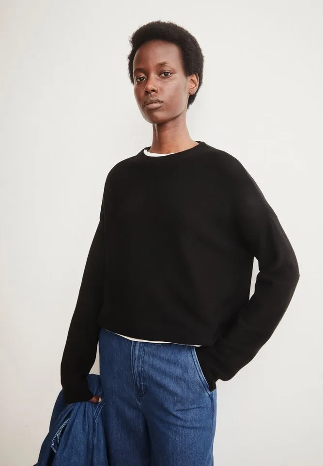 ARMEDANGELS ARMEDANGELS Strickpullover MERINAA LINKS LINKS Loose Fit, Schwarz, – Produktbild 3 von 5