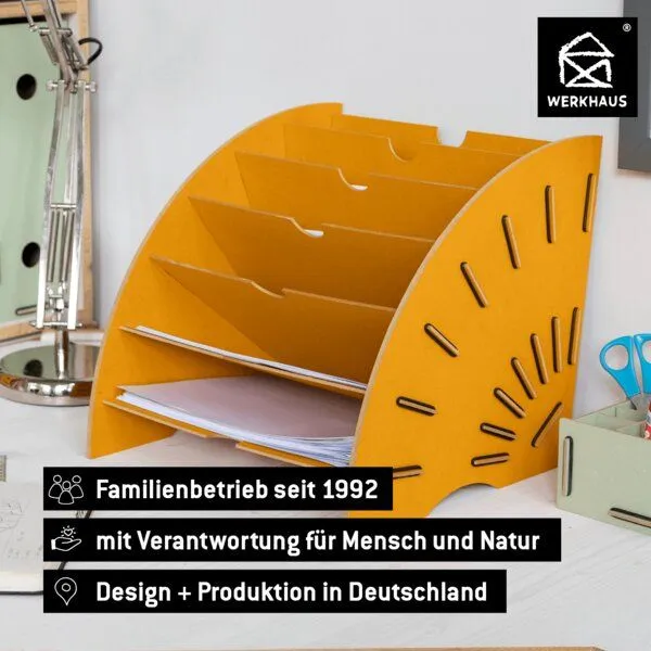 WERKHAUS WERKHAUS Magazin Organizer, Goldgelb, – Produktbild 2 von 7