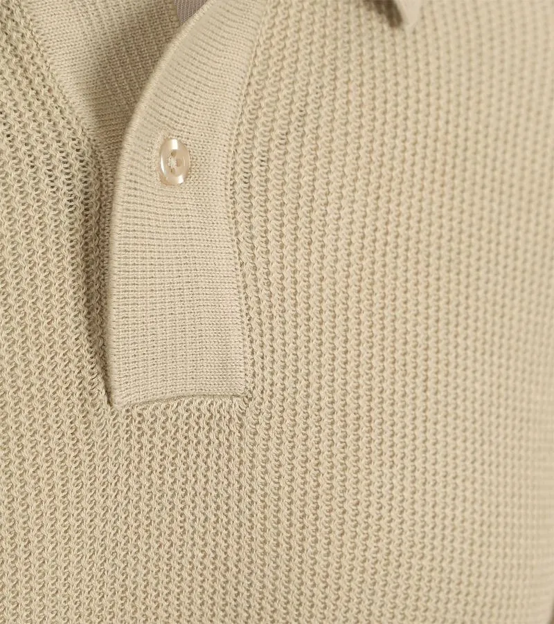 Suitable Suitable Respect Poloshirt Structure Knit Beige - Größe XL, Beige, – Produktbild 4 von 4