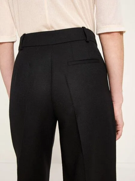 LANIUS LANIUS Verkürzte Hose aus Bio-Schurwolle, Black, – Produktbild 4 von 4