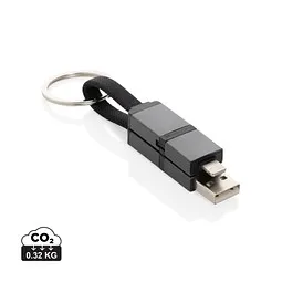 XD Xclusive XD Xclusive Terra 4-in-1 Schnellladekabel für den Schlüsselbund aus rAlu – Produktbild 1 von 1