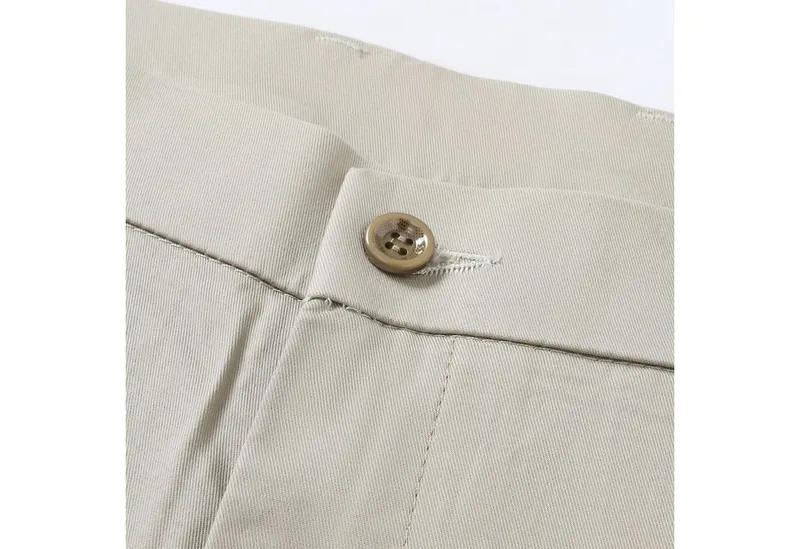 Allthemen Anzughose Herren Business Anzughose mit elastisch Lyocell-Mix Chinohose, Beige|weiß, – Produktbild 3 von 5