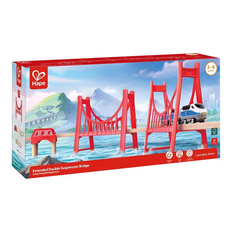 Hape Hape Große Doppel-Hängebrücke, Mehrfarbig, – Produktbild 1 von 1