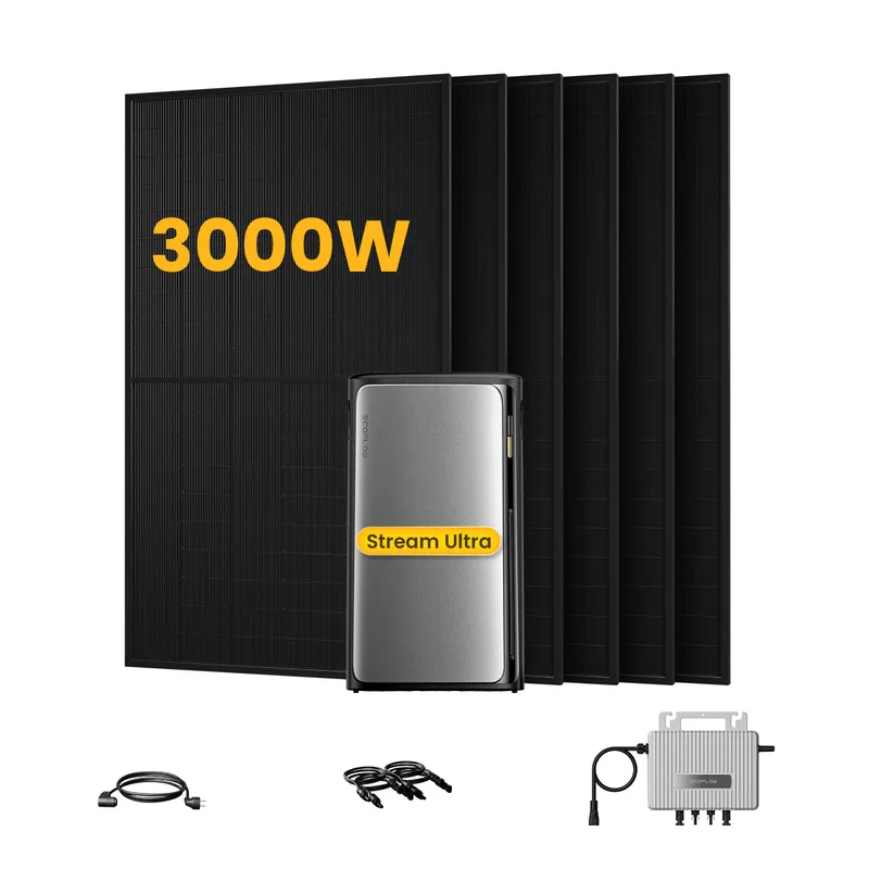 EcoFlow EcoFlow Stream Ultra, Solaranlage mit Speicher, mit 6 x 500W Bifazialen Solarmodulen, by Powerness - Stream Ultra | 1920Wh / ohne Zubehör / Selbstabholung – Produktbild 1 von 1