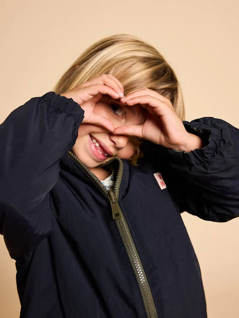 Envie De Fraise Mädchen Wendejacke Rain is joy ENVIE DE FRAISE Mama-Tochter-Capsule leo, Khaki leo, – Produktbild 2 von 4